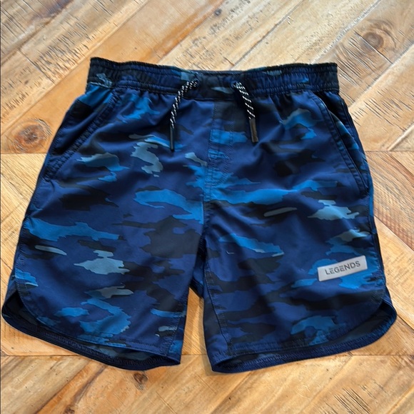 Blue Camo Youth Shorts - Picture 1 of 4